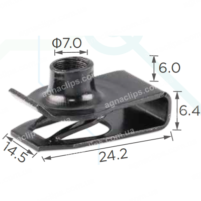 H 2079 Скоба M6 24.2x14.5mm Toyota