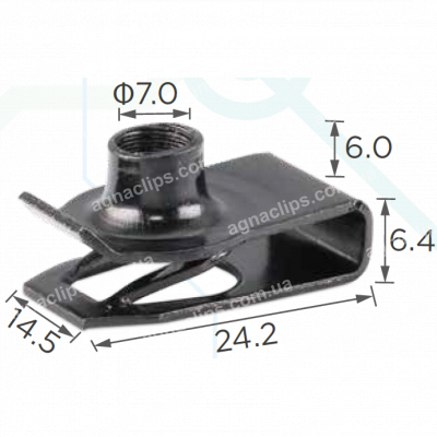 H 2079 Скоба M6 24.2x14.5mm Toyota