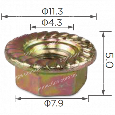 H 2114 Гайка універсальна M5