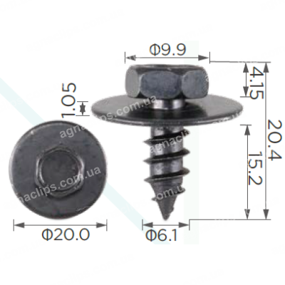 H 2187 Саморіз 6.1x15 Toyota Lexus 9015960496