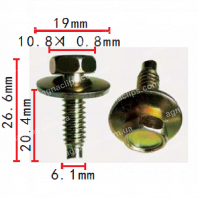 H 2211 Болт 6x20.4 Ford 57030S36 з дюймовим різьбленням