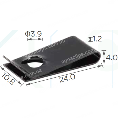 H 2242 Скоба 24x11 отвір 3.9mm