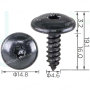 H 2252 Саморіз 4.6x16 VW Audi Seat Skoda N90648704