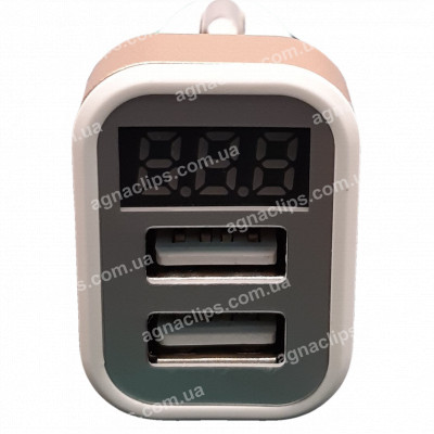 Штекер прикурювача 2 USB 12V-24V з індикатором