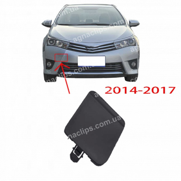 C 3110 (TF89) Заглушка переднього бампера під буксирувальний гак Toyota Corolla 2014-2017 52127-02301