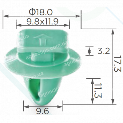 C 3314 Кліпса Fiat Alfa Iveco Lancia Jeep 71748293 внутрішньої обшивки
