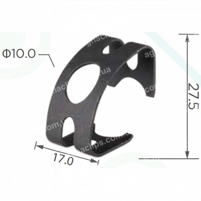 H 2090 Скоба 27.5x17mm Audi VW Skoda Seat 4D0611715B гальмівного шлангу