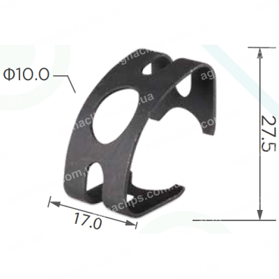 H 2090 Скоба 27.5x17mm Audi VW Skoda Seat 4D0611715B гальмівного шлангу