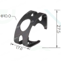 H 2090 Скоба 27.5x17mm Audi VW Skoda Seat 4D0611715B гальмівного шлангу