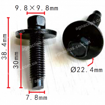 H 2214 Болт M8x30 Ford N606690S2