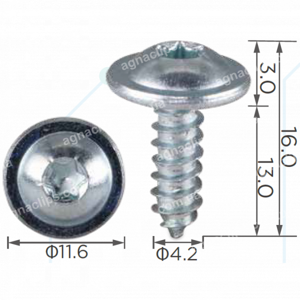 H 2264 Саморіз 4.2x13 VW Audi Seat Skoda N90986802