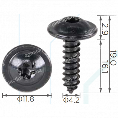 H 2268 Саморіз 4.2x16 VW Audi Seat Skoda N90698606
