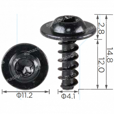H 2272 Саморіз 4.1x12 VW Audi Seat Skoda N90918701