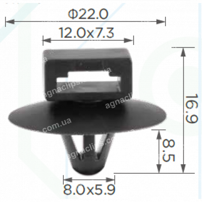 C 3299 Кліпса для хомута 8мм шириною