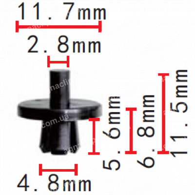 C 3326 Кліпса заднього бампера Mercedes A0019902292