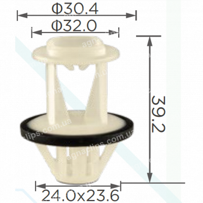C 3335 Кліпса Mercedes A0009917298 фіксатор порога