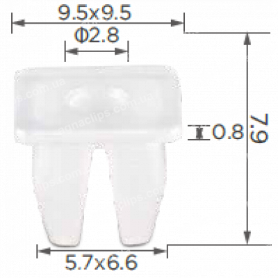 C 3406 Кліпса VW 7x6.5