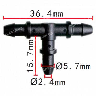 C 3407 З'єднувач (трійник) 5.7x5.7x5.7mm