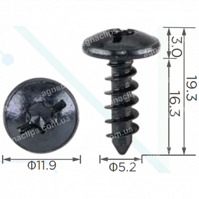 H 2260 Саморіз 5.2x16 VW Audi Skoda Seat N91132901
