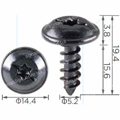 H 2275 Саморіз 5.2x16 VW Audi Skoda Seat WHT003954