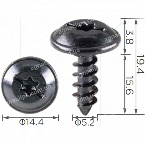 H 2275 Саморіз 5.2x16 VW Audi Skoda Seat WHT003954 H 2275 Саморіз 5.2x16 VW Audi Skoda Seat WHT003954