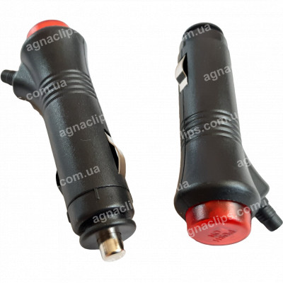 Штекер прикурювача із запобіжником та кнопкою включення/вимкнення