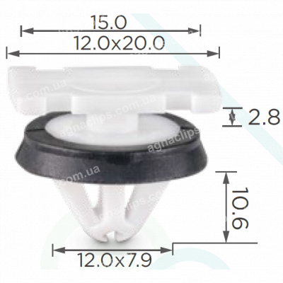 C 3347 Кліпса GM Chevrolet 11547581 молдингу порога