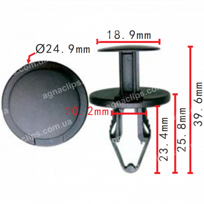 C 3368 Кліпса Ø10.2 Opel Daewoo Chevrolet Buick GMC Ford GM 0212942 11589292 11589296