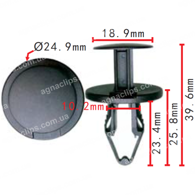 C 3368 Кліпса Ø10.2 Opel Daewoo Chevrolet Buick GMC Ford GM 0212942 11589292 11589296