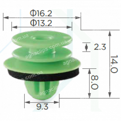C 3373 Кліпса Mercedes A0019914198 Накладка багажника