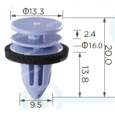C 3376 Кліпса Mercedes A0019915798 0019915798 обшивка дверей
