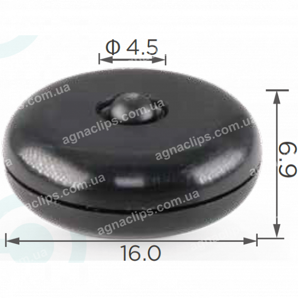 C 3339 Стопор ременя безпеки Ø 16 мм. Audi / Seat / Skoda / VW / BMW / Ford / Opel 443857847B4PK