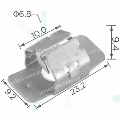 H 2176 Скоба 23.2x9.2 Citroen Peugeot 703018 захисту двигуна