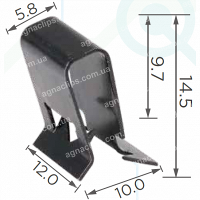 H 2223 Скоба 12x10x5.8 Audi 8L0807180