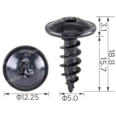 H 2265 Саморіз 5x16 VW Audi N90879402