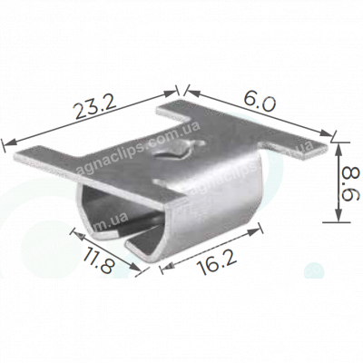 H 2286 Скоба отвір 3.3mm