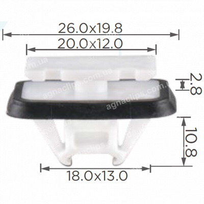 C 3338 Кліпса Geely 888485319 кріплення молдингу