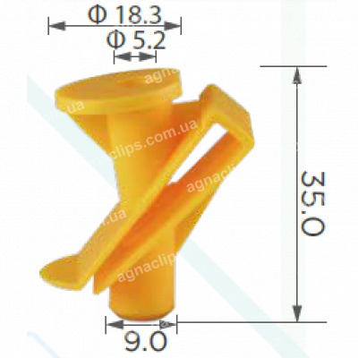 C 3388 Кліпса Mercedes Smart A0019913970 кріплення захисту двигуна