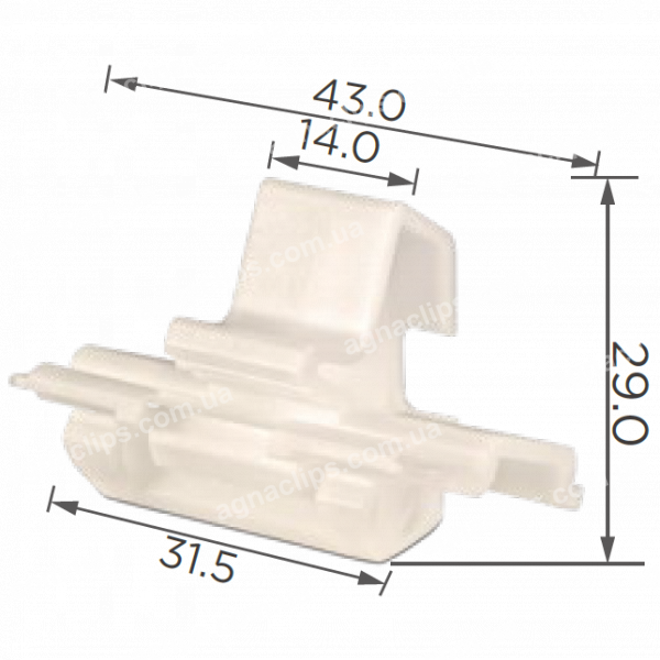 C 3392 Кліпса Mercedes A0019910271 0019910271 поріг