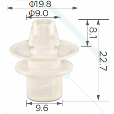 C 3393 Кліпса Mercedes Smart 0001781V002000 кріплення надколісних арок, панелі кузова