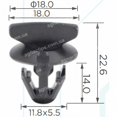 C 3428 Кліпса Mercedes A0029880542 переднє крило, кріплення повітроводу