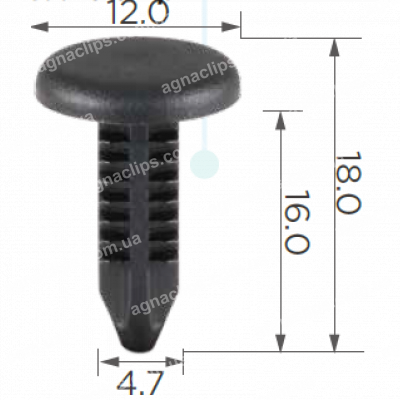 C 3459 Кліпса обшивки салону d=4.7мм