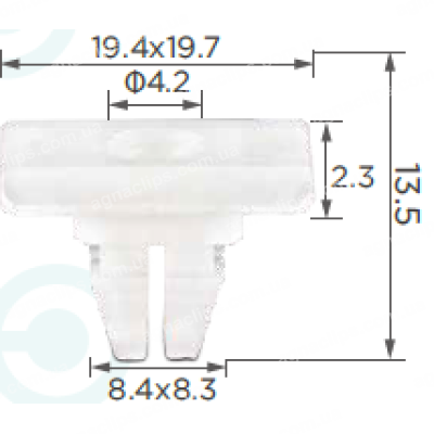 C 3402 Кліпса GM 3985058 Решітка радіатора
