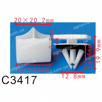 C 3417 Кліпса Ford Lincoln W716503S300 кріплення порога
