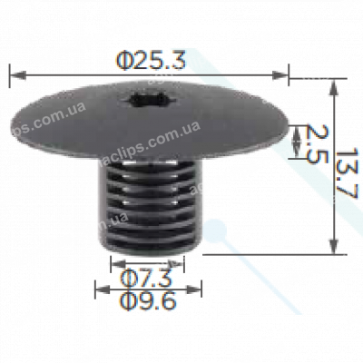 C 3404 Кліпса Chrysler Dodge 6506306AA утеплювач капота
