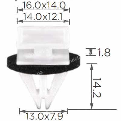C 3445 Кліпса GM Chevrolet 10300287 молдингу двері