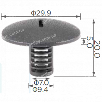 C 3454 Кліпса GM 20478294 обшивки багажника