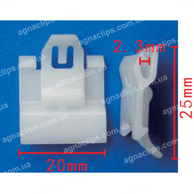 C3395 Кліпса молдінга вікна 20.0*25.0 mm