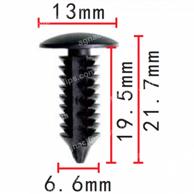 C 3421 Кліпса універсальна d=6,6мм