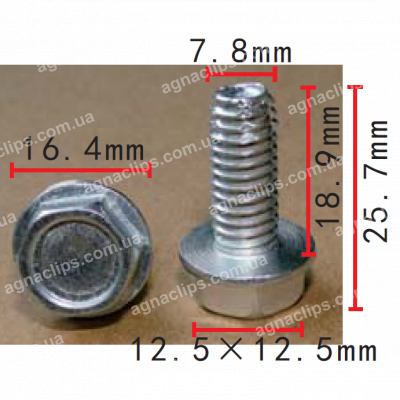 H 2217 Болт 8х19 з дюймовим різьбленням